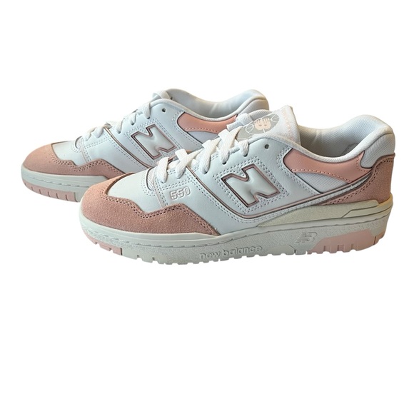 New Balance 550 Blush and White Sneakers - Picture 4 of 11